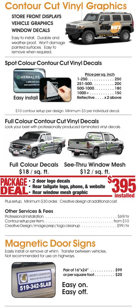 Advanced Imagewerx Vehicle Graphics, Decals, & Magnetic Signs London Ontario Canada